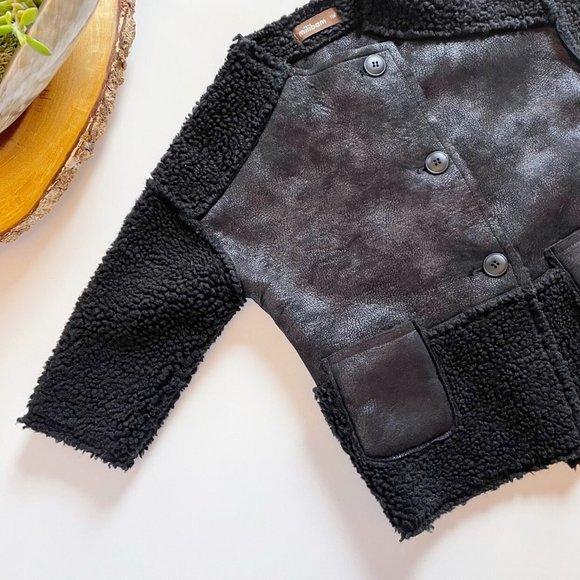 Milibam Black Sherpa Jacket | Size 110/3 - Picture 2 of 7